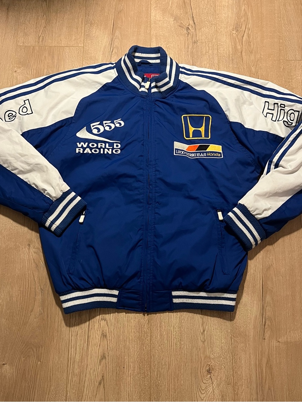 Vintage Honda 555 World Racing Jacket Lucky Strike Highspeed XL Fits Men’s M